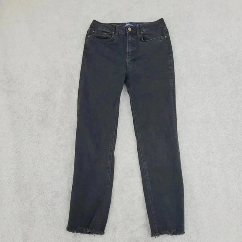 Boden Black Frayed Hem Women's Mid‎ Rise Jeans Size 4 , 28CT